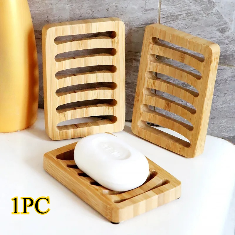 Soap Making Box - Portasapone in bambù naturale con vassoio,