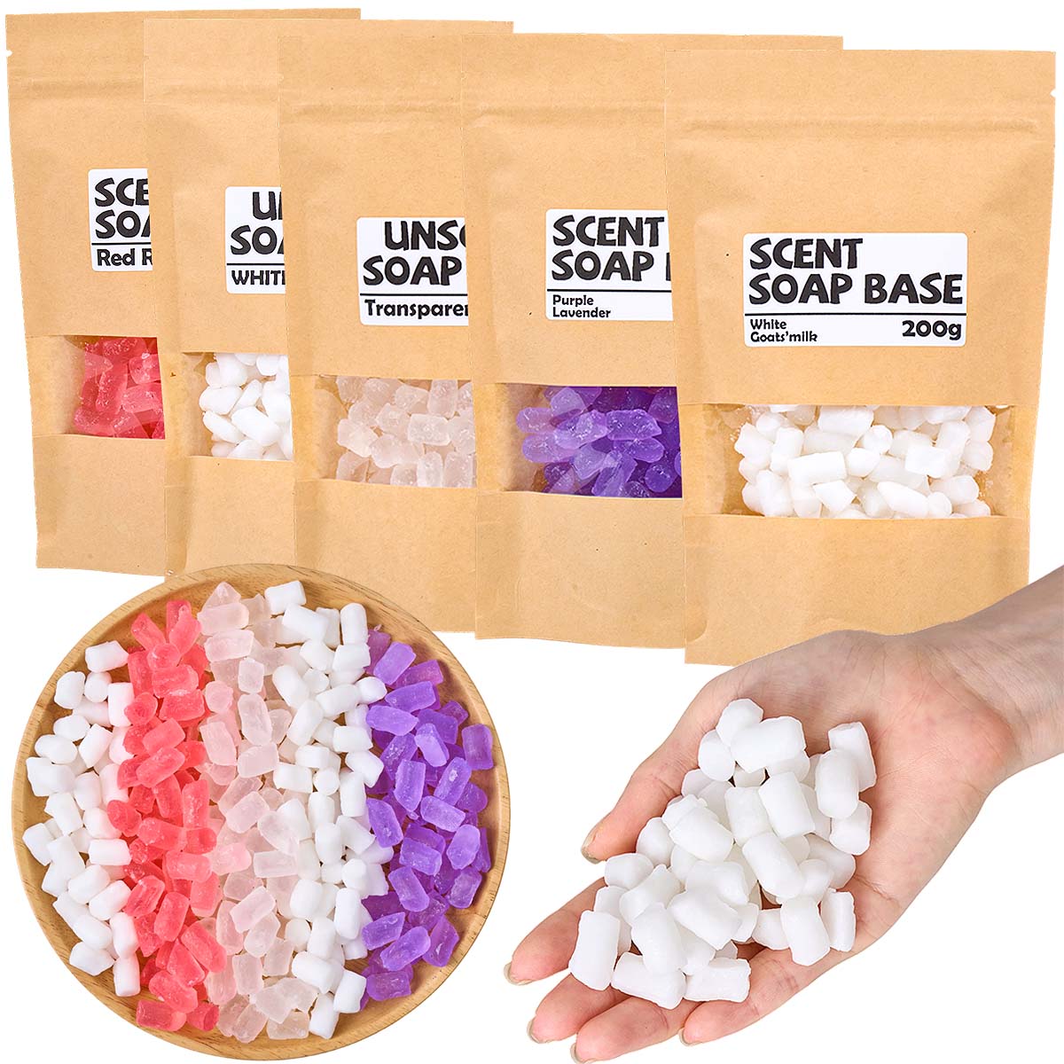 Soap Making Glycerin Base - 200g Colore Glicerina Sapone Base FAI
