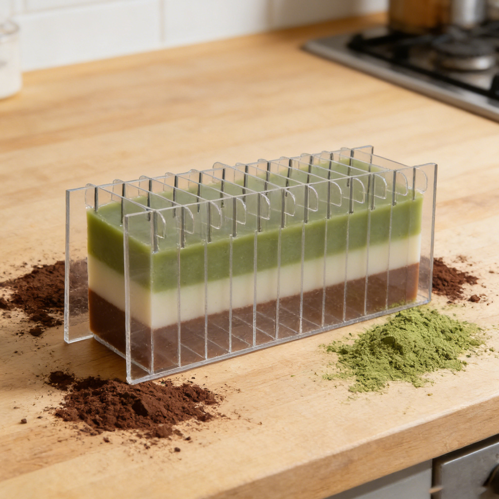 Soap Making Book - Divisore in acrilico per sapone, trasparente,