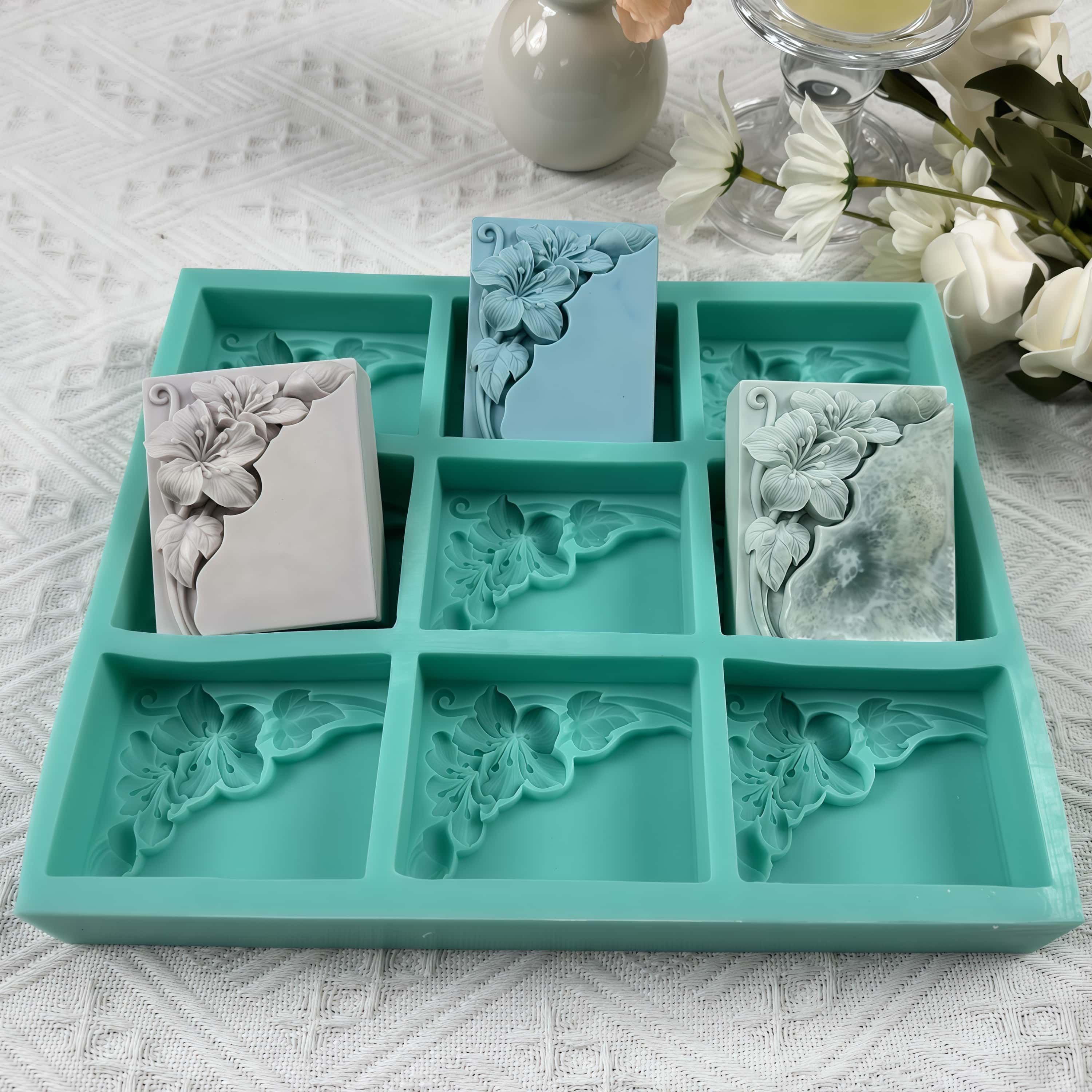 Stampo per sapone floreale a 9 - Soap Making Book recensione e prezzo