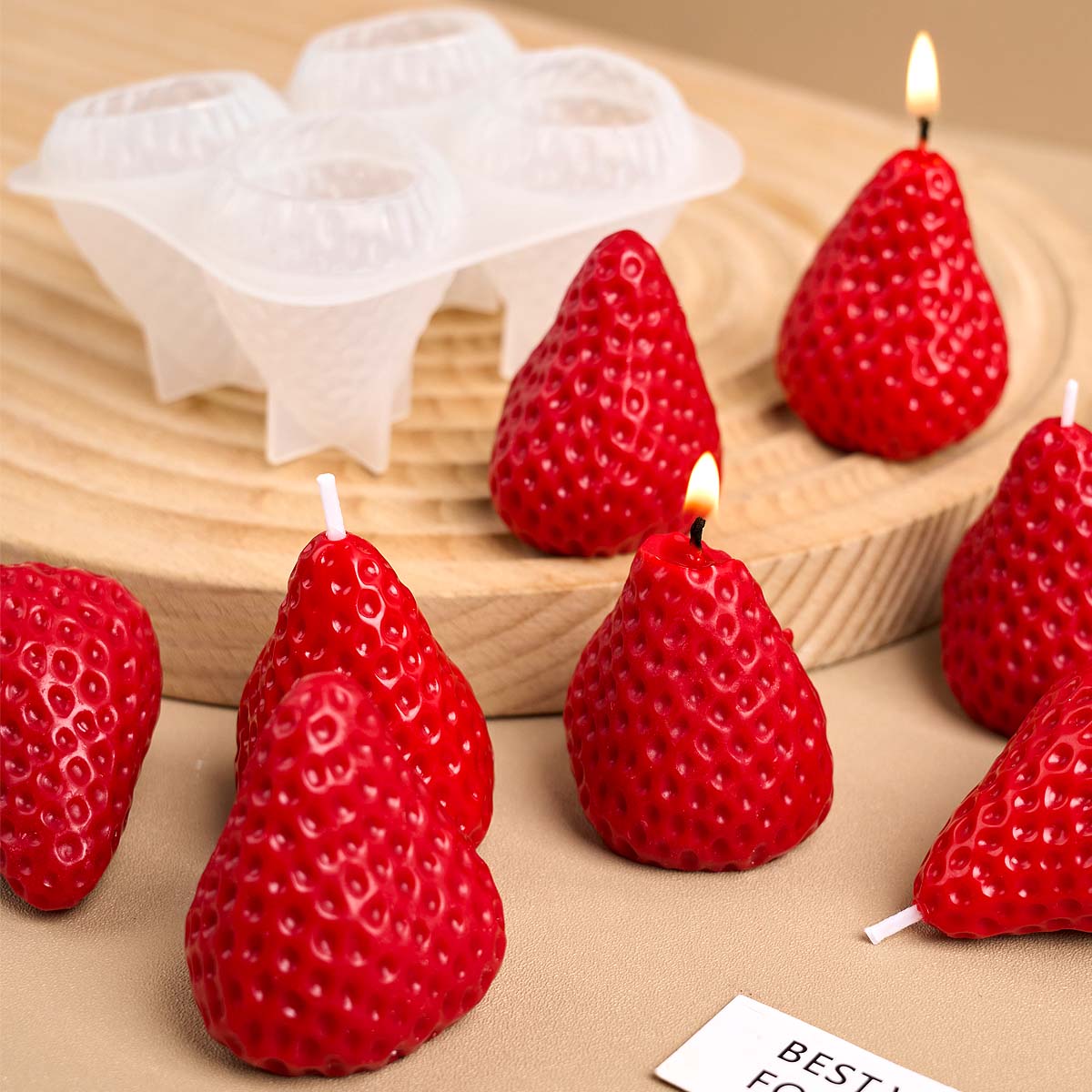 4 pezzi di fragole stampo per  - Soap Making Guide For Beginners recensione e prezzo